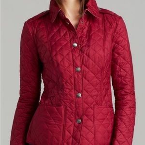 Quilted Burberry Jacket. Beautiful Red